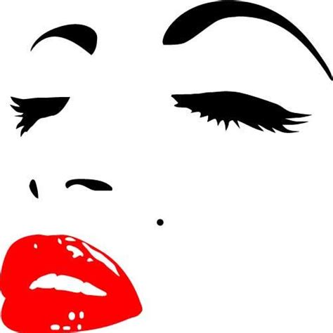 Marilyn Monroe Silhouette Red Lips Clipart 20 Free