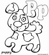 Coloring Pages Puppy Alphabet Letter Printable Kids Prints Popular sketch template