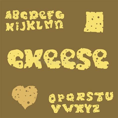 koekjes abc het alfabet van de kaasplak vector illustratie illustration  decoratief cheddar