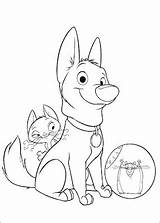 Bolt Disney Pages Coloring Dog Cartoon Printable sketch template