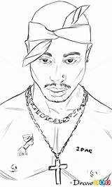 Drawing Tupac Singers Famous Coloring Draw Shakur Pages 2pac Step Drawings Aaliyah Easy Rapper Drawdoo Para Desenhos Dibujos Sketch Printable sketch template