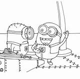 Minion Coloring Kids Pages sketch template