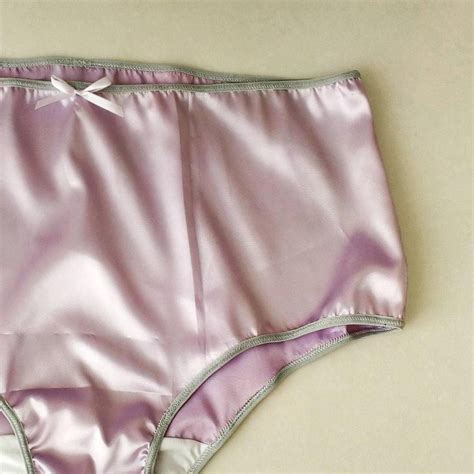 violet satin knickers natural waist briefs style leg etsy