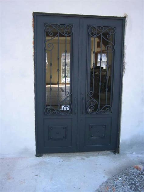 Puerta De Dos Hojas En Hierro Forjado Puertas De Entrada Aluminio