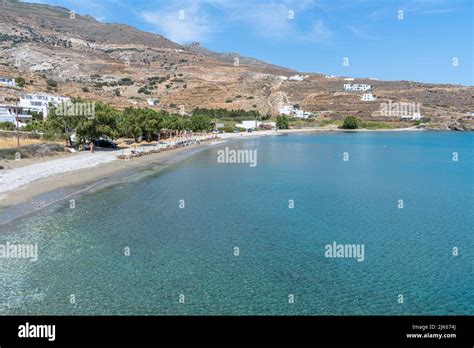 giannaki beach  kardiani bay tinos island greece stock photo alamy