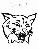 Coloring Bobcat Bob Wildcats Wildcat Worksheet Logo Pages Print Drawing Face Noodle Template Yellow Cursive Twistynoodle Outline Matching Fun Built sketch template