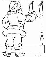 Santa Coloring Pages Christmas Stocking Stockings Printing Help Dot Filling Claus sketch template