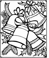 Christmas Coloring Bells Pages Kids Print Difficult Adults Holidays sketch template