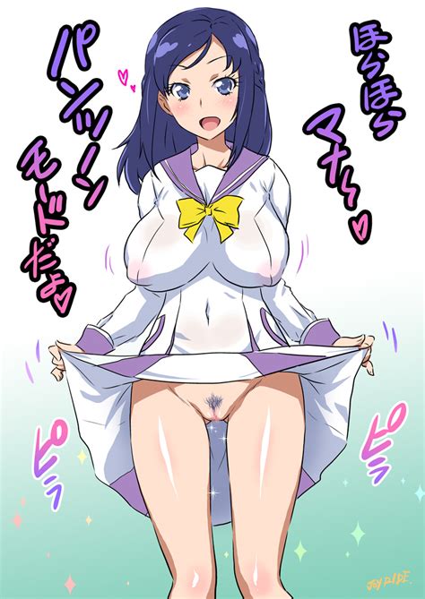 Rule 34 Blue Eyes Blue Hair Blush Breasts Censored Check