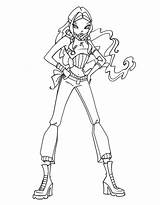 Layla Coloring Winx Pages sketch template