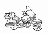 Harley Motorcycle Glide Pintar Elektra sketch template