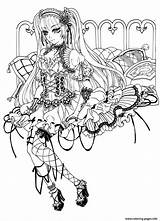 Gothic Coloring Pages Fairy Anime Adult Printable Devil Adults Print Colouring Loli Sketch Angel Color Deviantart Drawings Goth Rocks Sheets sketch template