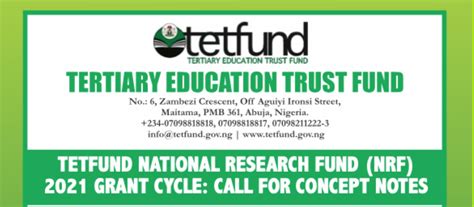 tetfund national research fund nrf  grant cycle call