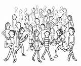 Draw Crowd People Drawing Simple Background Steps Tips Some Easy Step Going Other Smaller Boredart sketch template