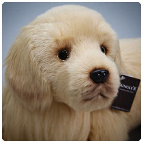 ultra realistic golden retriever stuffed animal plush puppy doll