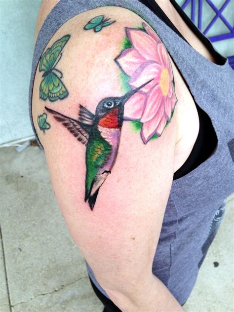 Hummingbird Tattoo By Diane Lange At Moonlight Tattoo Seaville Nj