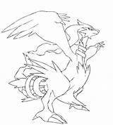 Reshiram Pokemon Coloring Pages Template sketch template