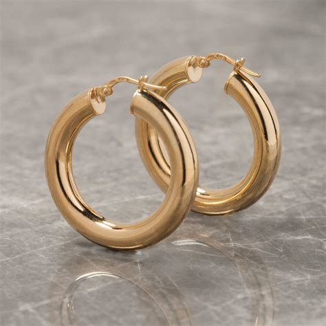 thick hoop earrings  gold  silver  loel