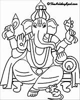 Ganesha Ganesh Coloring Pages Kids Lord Color Drawing Sketch Drawings Template Printable Children Temple Getcolorings Getdrawings Chaturthi Print Innovative Line sketch template
