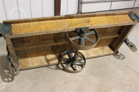 auctiontimecom antique nutting industrial cart
