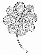 Clover Zentangle sketch template