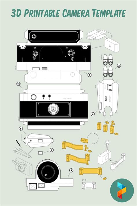 printable camera template cardboard camera paper camera camera