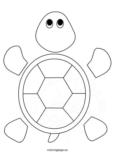 turtle template  preschool coloring page