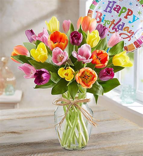 timeless tulips happy birthday flowerscom
