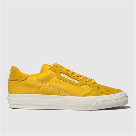 adidas yellow continental vulc trainers trainerspotter