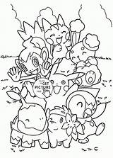 Pokemon Coloring Pages Cute Kids Colouring Wuppsy Characters Printable sketch template