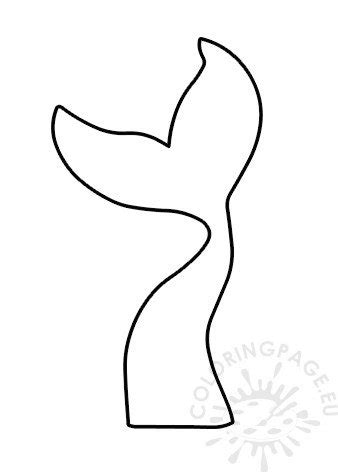 mermaid tail craft template coloring page