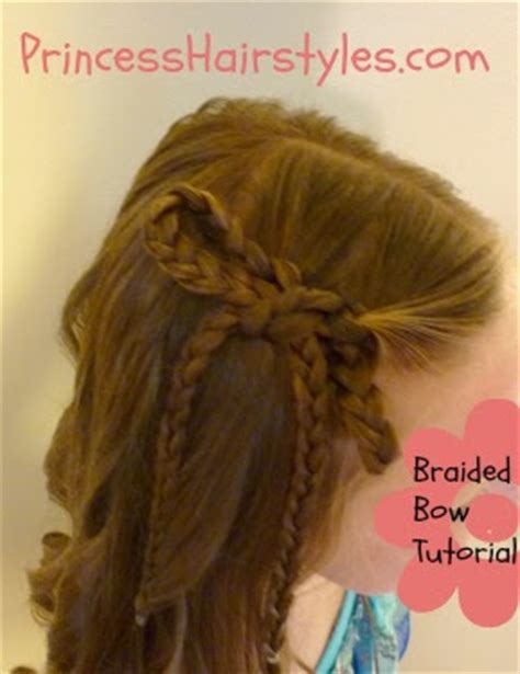 braided bow hairstyle hairstyles  girls princess hairstyles