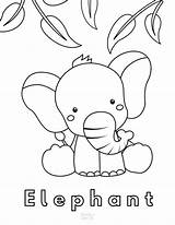 Elephants Healthyandlovinit sketch template