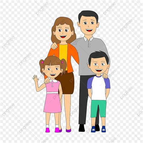 gambar ilustrasi vektor keluarga keluarga induk anak anak png