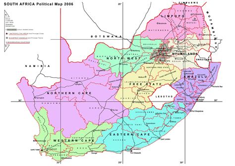 detailed political map  south africa  relief south africa gambaran