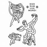 Mundi Sum Ego sketch template