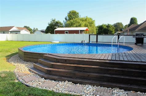 partial semi inground pool google search inground pool landscaping