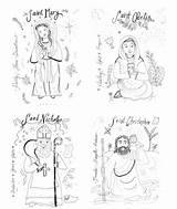 Loudlyeccentric Saints sketch template