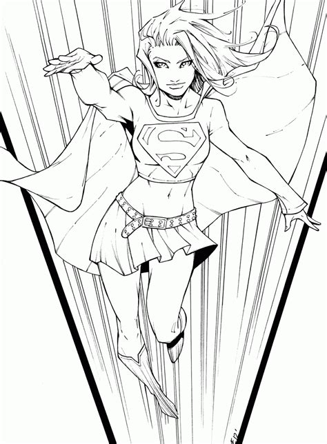 supergirl drawing easy  getdrawings
