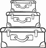 Suitcases Suitcase Koffer Maletas Dibujo Valigie Maleta Ausmalbilder Supercoloring Colorir Valigia Ausmalbild Viaje Malvorlage Ausdrucken Counseling Malas Kleidung Clip Designlooter sketch template