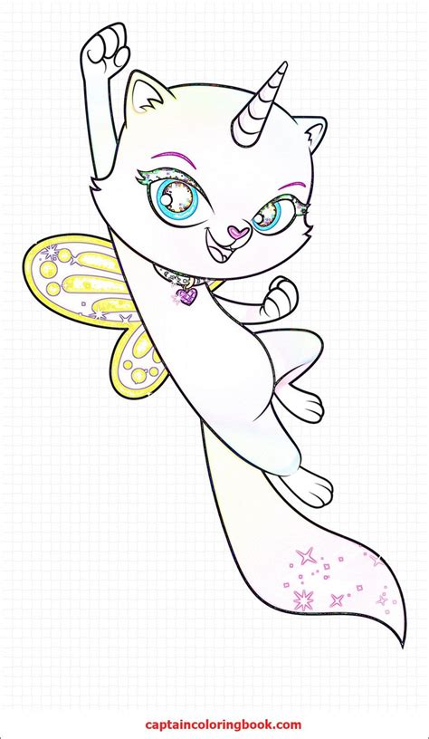 unicorn kitty coloring page youngandtaecom kitty coloring kitten