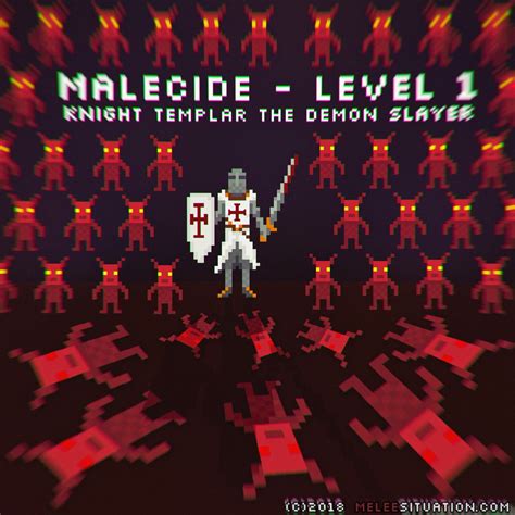 malecide level 1 knight templar demon slayer retro pixel arta retro style pixel art game