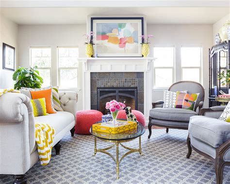 bright cheerful living room design  decorating ideas
