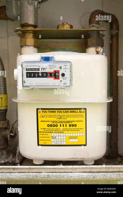 gas meter   uk stock photo alamy