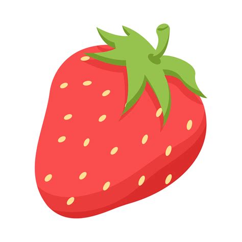 fruit strawberry cartoon vector object  vector art  vecteezy