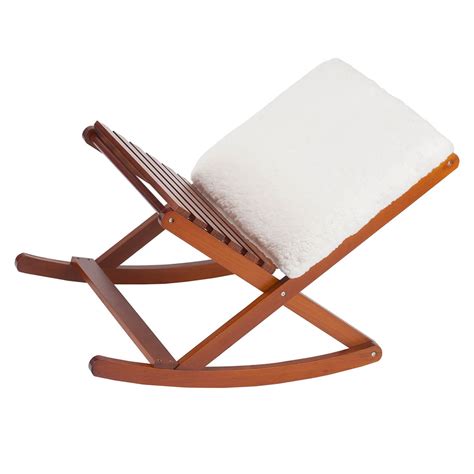 deluxe foldable rocking footrest adjustable fold  foot stool  sherpa cushion walmart