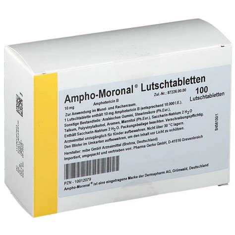 ampho moronal lutschtabletten  mg  st mit dem  rezept kaufen