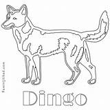 Dingo Colouring sketch template