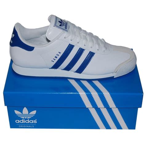adidas originals samoa white blue mens shoes  attic clothing uk