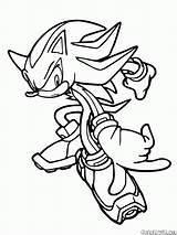 Coloring Shadow Sonic Pages Hedgehog Comments sketch template